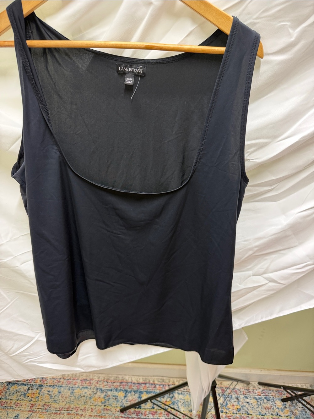 Lane Bryant Black Scoop Neck Tank